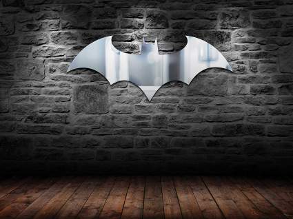 batman logo mirror