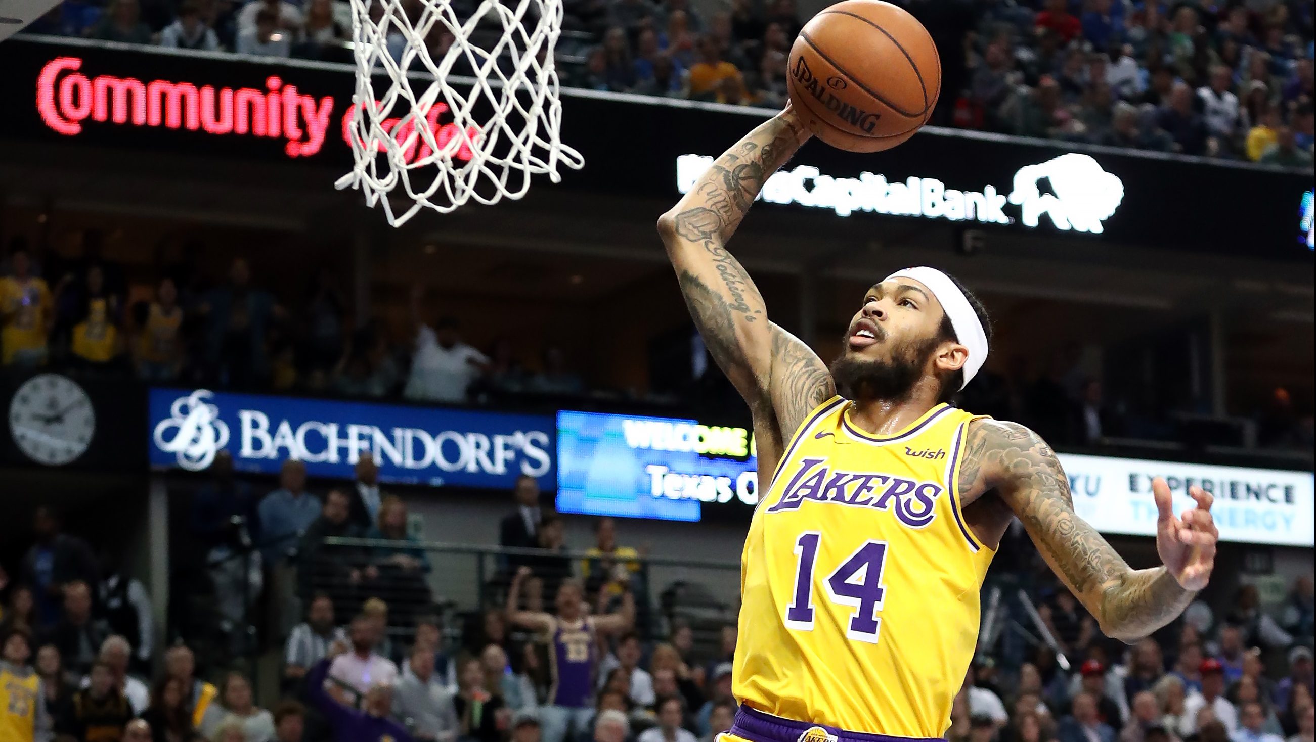 Lakers Brandon Ingram Posterizes Corey Brewer Laughs At Him After Heavy Com