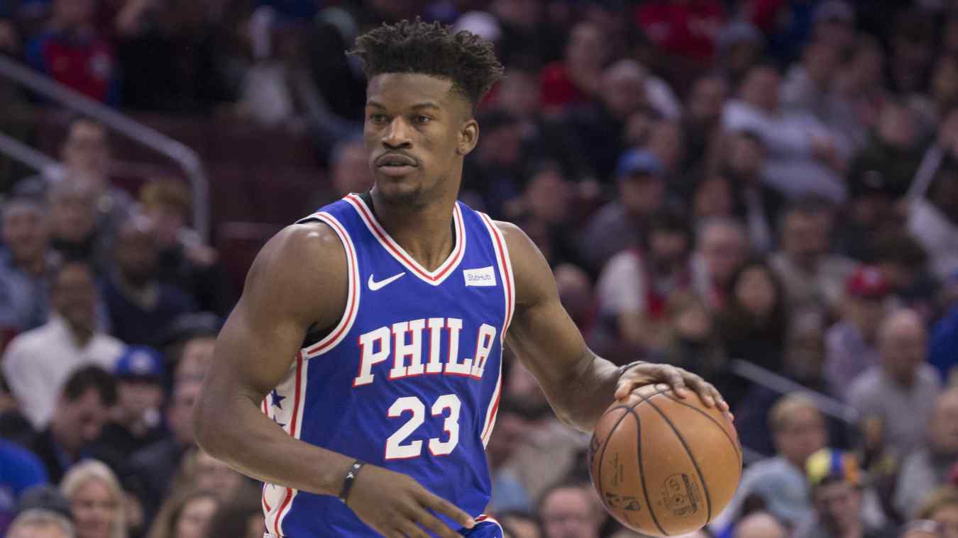 Jimmy Butler Wears Custom Sixers Nipsey Hussle Jersey