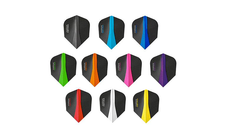 Vignette Two Tone Transparent Standard Shape Dart Flights 1-10 Sets Designa 