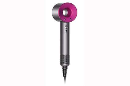pink and silver dyson professional blow dryer