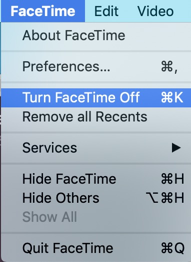 Turn Off FaceTime