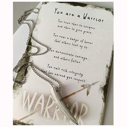 warrior gift set with necklace