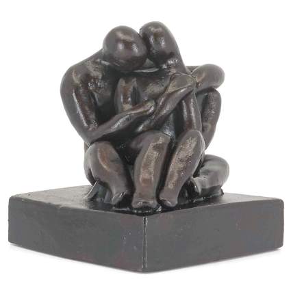 Embracing Lovers Couple Sculpture