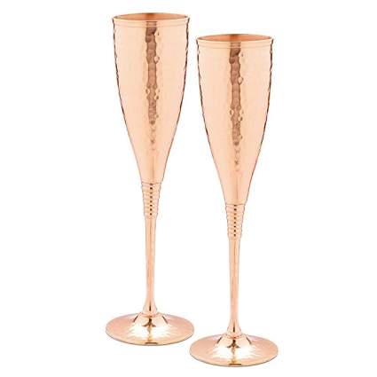 Copper Champagne Flutes