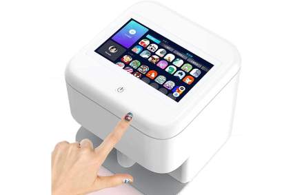 White nail printing machine with touchscreen
