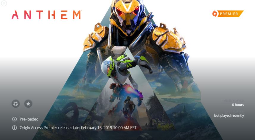 Anthem как играть без origin