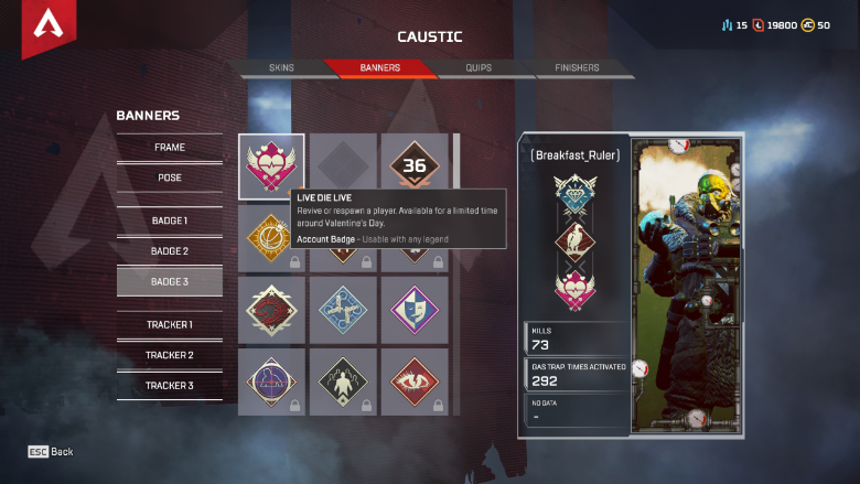How To Get The Live Die Live Badge In Apex Legends
