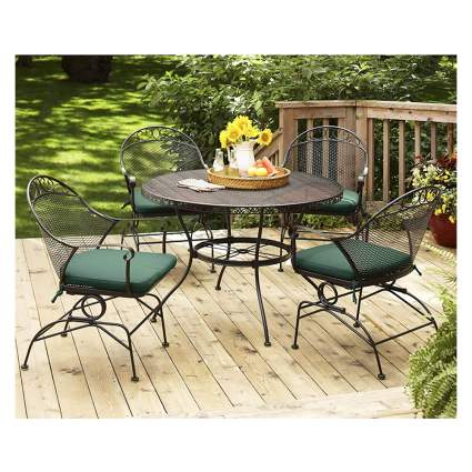 15 Best Wrought Iron Patio Furniture, Vintage Black Wrought Iron Patio Chairs