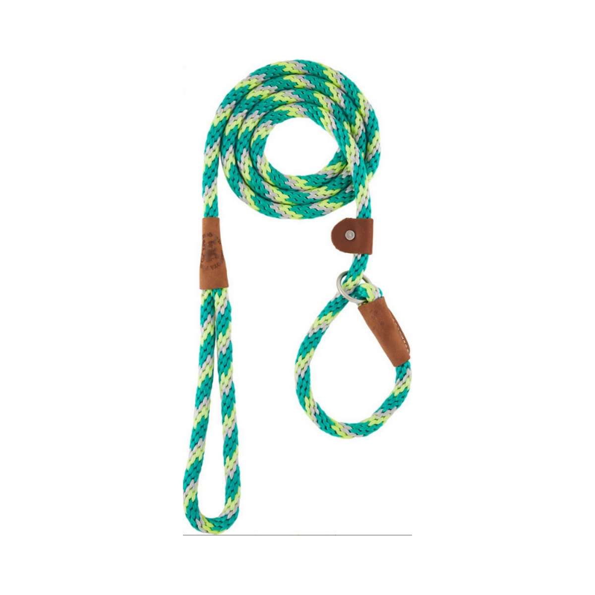 Strong Enough for Medium Large Dogs Pulling Turquoise VIVAGLORY 3FT Short Rope Dog Lead Leash for Easy Control with Soft Padded Handle and Reflective Threads