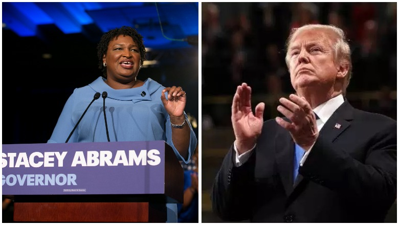 Stacey Abrams vs Donald Trump