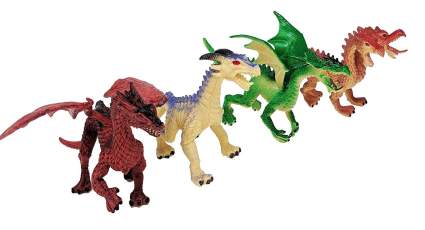 4 piece dragon figures