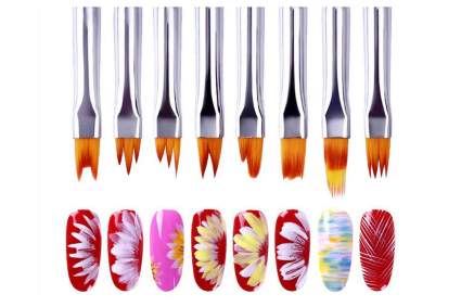 Specialized flower petal brushes with swatches