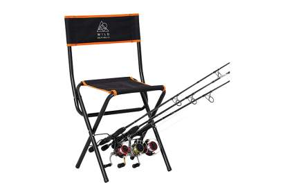 WILD REPUBLIC Folding Fishing Chair with Rod Holder