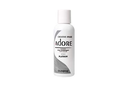 white bottle of Adore hair dye