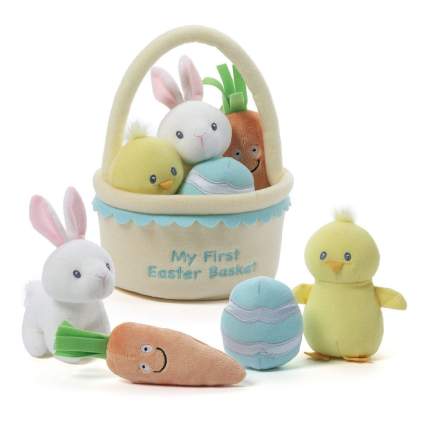 Baby's first easter toys and basket