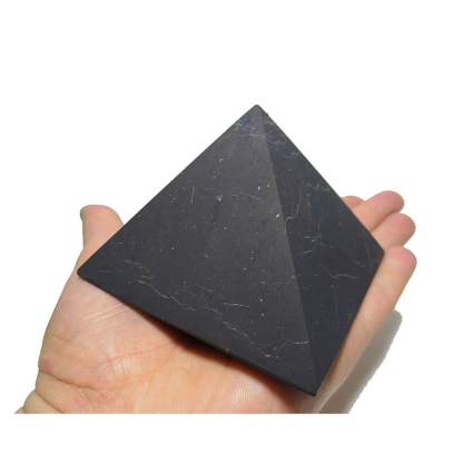 Black gemstone pyramid