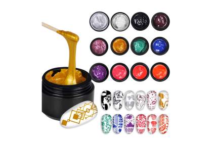 Pots of highly pigmented gel paste