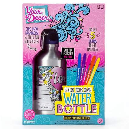color your own water bottle kit