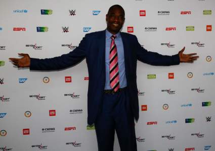 Why is Dikembe Mutombo at the NCAA Tournament West Regional?