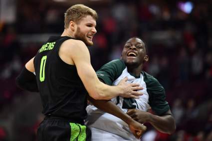 WATCH: Michigan State’s Kyle Ahrens Carted off the Court Vs. Michigan