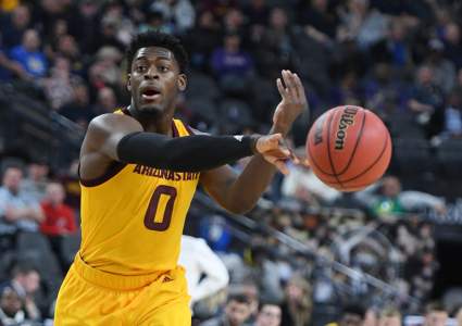 WATCH: Arizona State Guard Luguentz Dort Leaps High & Falls to Floor