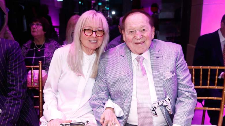 The chairman and chief executive officer of the Las Vegas Sands Corporation Sheldon Adelson (R) and wife Miriam Adelson