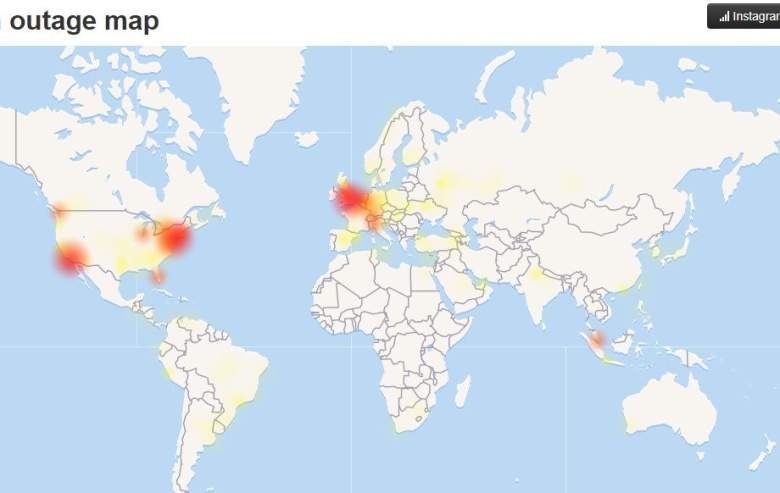 Instagram outage map