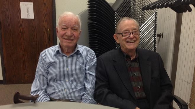 Jerry Merryman left) with fellow inventor Bob Biard