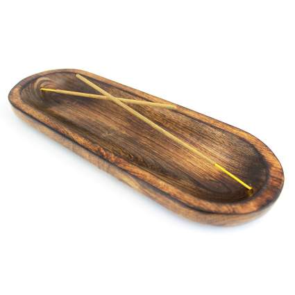 Wooden incense holder