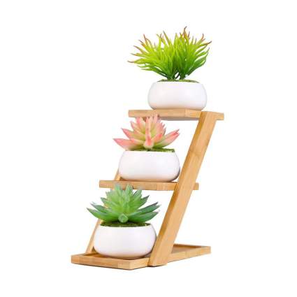 Bamboo plant stand