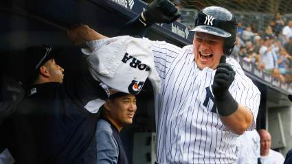 WATCH: Luke Voit Launches First Yankees Home Run on Opening Day