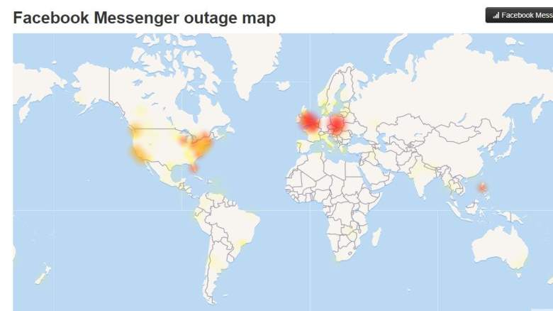 Facebook Meseenger Outage Screenshot