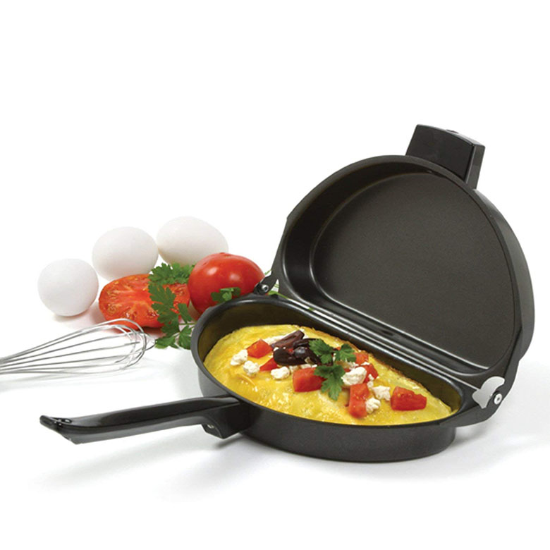 Yzyamz Non Stick Omelette Maker Pan,750W 5 Minute Chef,Environmentally Friendly Materials,Fried & Scrambled Eggs,Steak/Pizza/Burgers,Ceramic Surface 