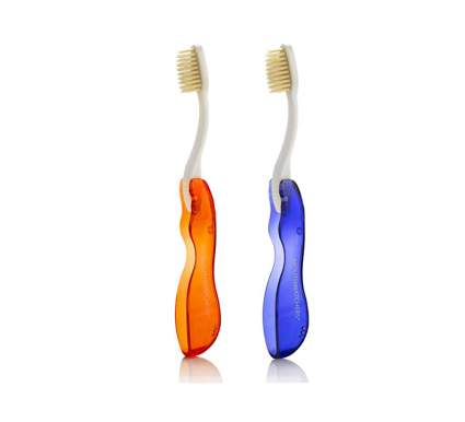 Mouthwatchers Antimicrobial Folding Travel Toothbrush