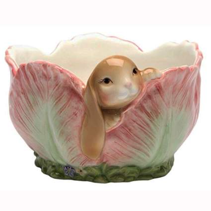 ceramic bunny candy bowl