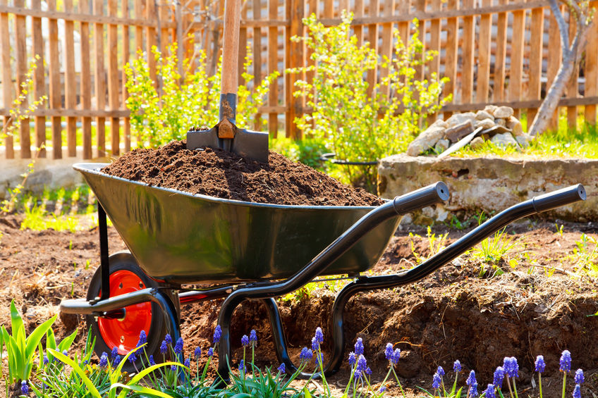 landscaping wheelbarrow