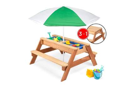 Best Choice Products Kids 3-in-1 Outdoor Wood Activity