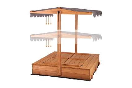 Kids Wooden Outdoor Sandbox with Canopy