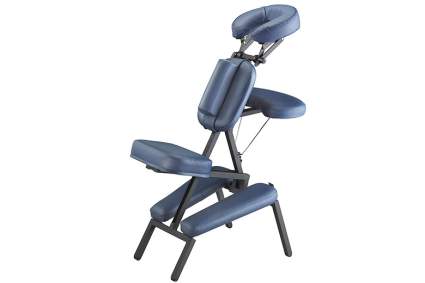 Blue massage portable chair with chest bolster