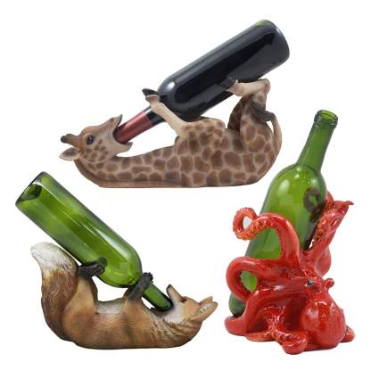 Funny wine holders shaped like animals