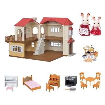 Calico Critters Red Roof Country Home Gift set 