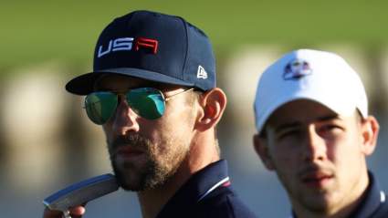 Tiger Woods Masters: Michael Phelps Cheers After Near Hole-in-1