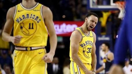 WATCH: Steph Curry Whips Absurd Pass for Kevin Durant Dunk on Lakers