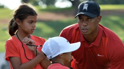 Tiger Woods Embraces Son, Charlie Woods, After Masters Win