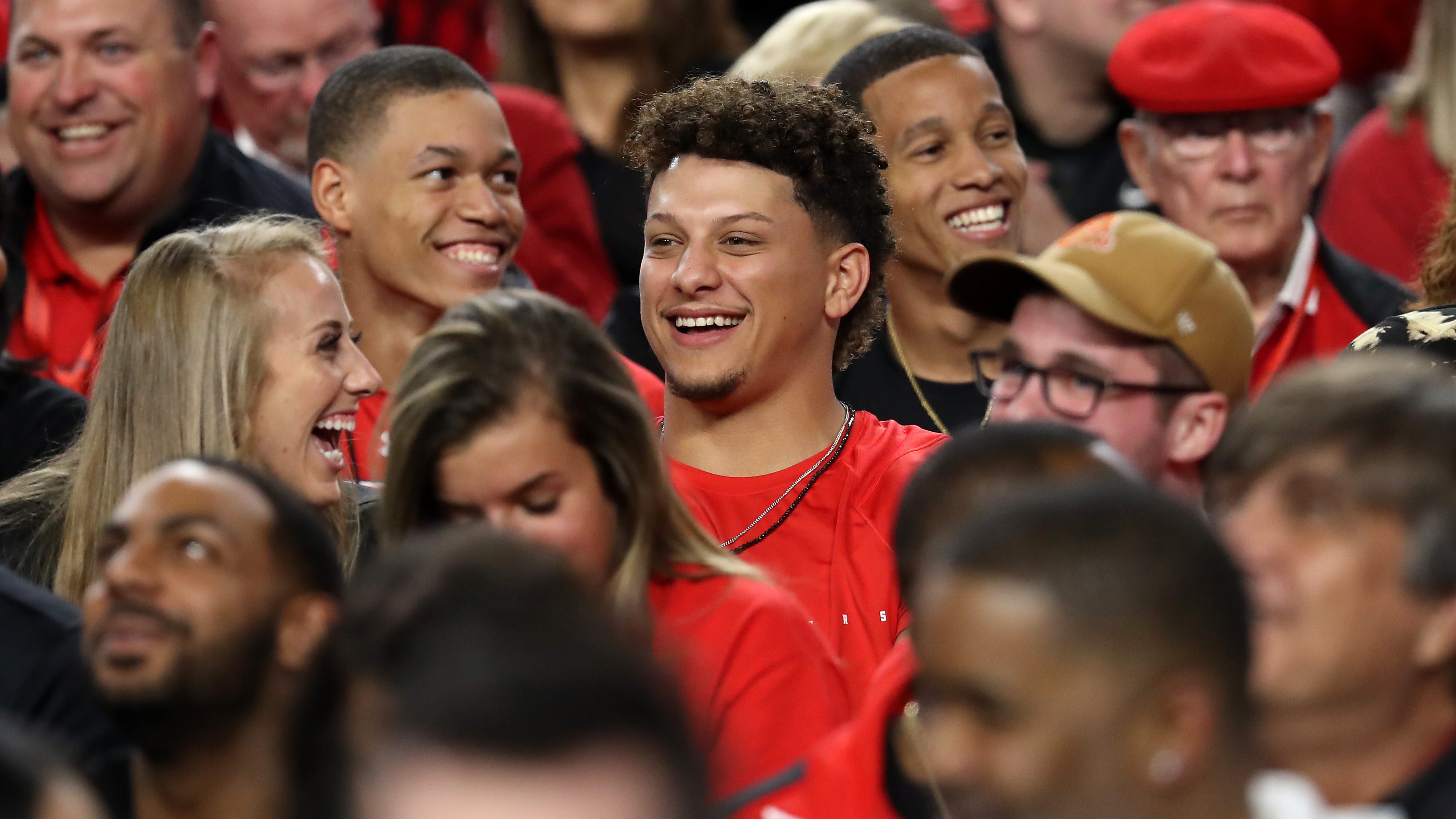 Patrick Mahomes Flexes In Celebration Of Texas Tech's Final Four Win