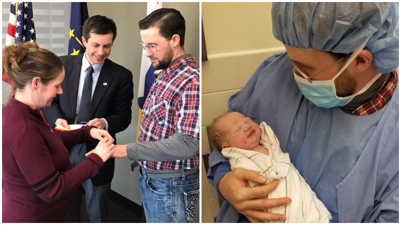 pete buttigieg babies in hospital