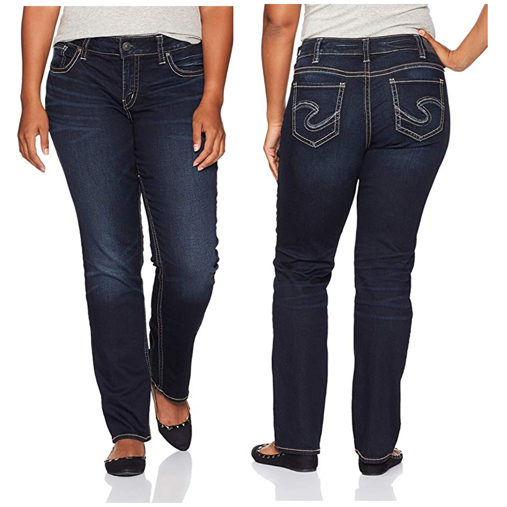 100 percent cotton women's plus size jeans