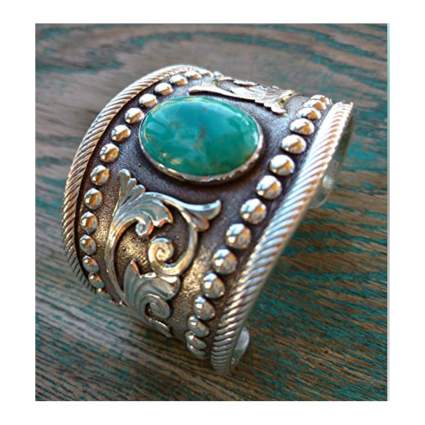sterling silver and turquoise cuff bracelet