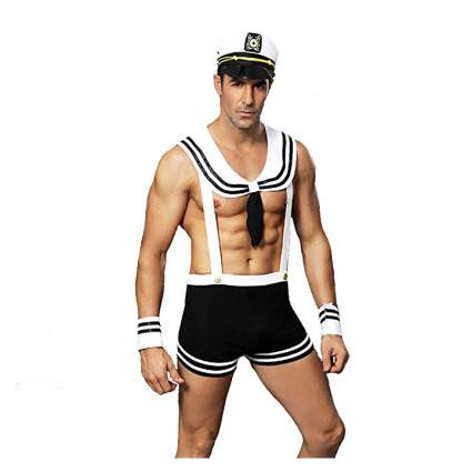 Man in sexy sailor costume